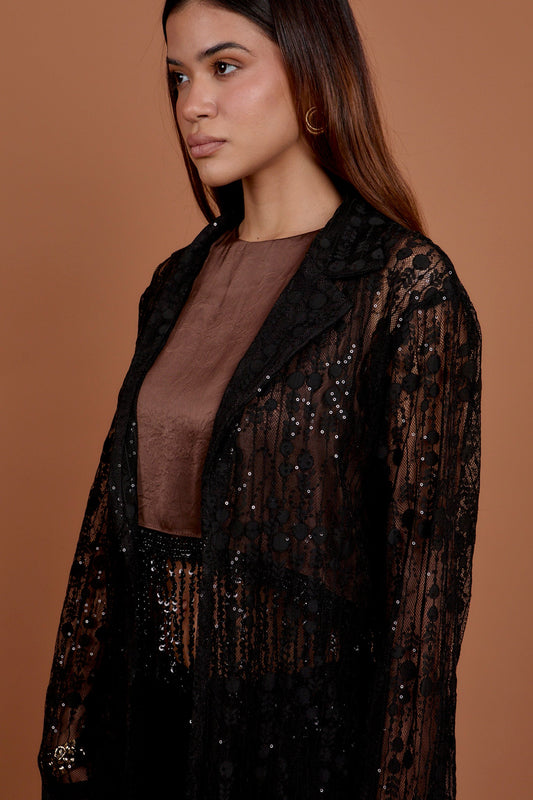Black Lace Blazer