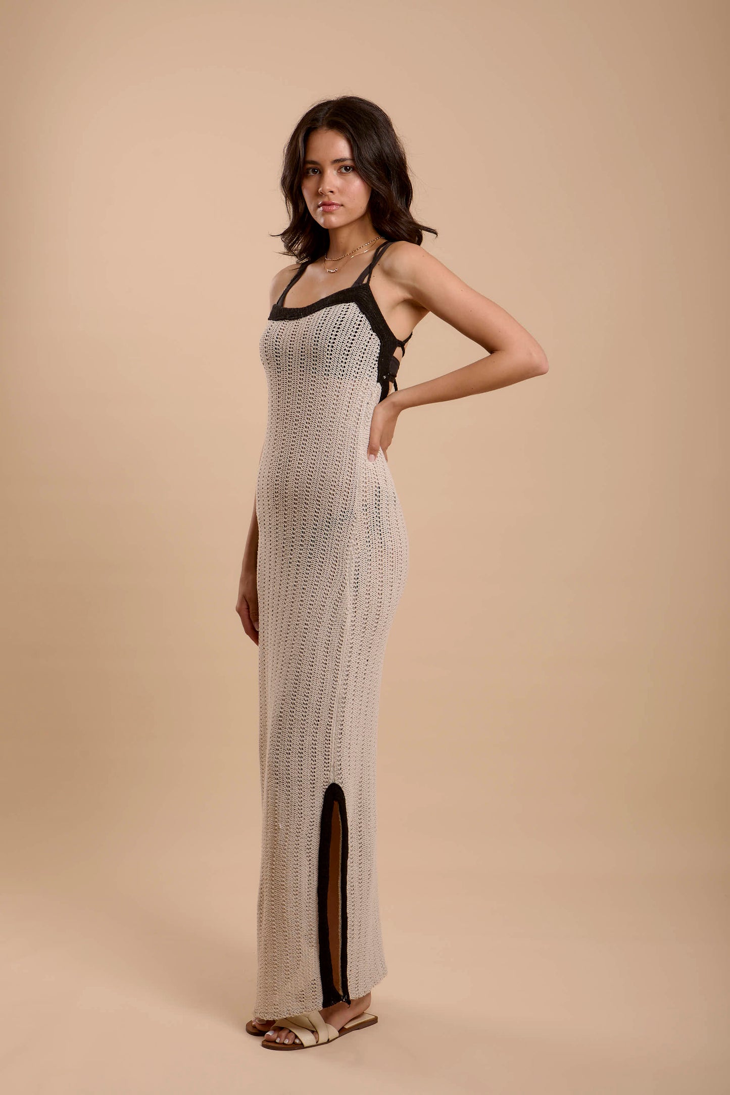 Crochet Dress Black & White