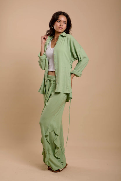 Mint Side sinching Shirt