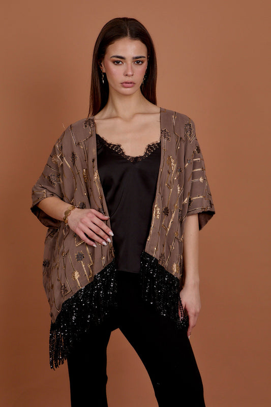 Sequins & Fringes Kimono