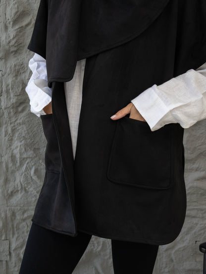 Cozy Shawl Jacket in Black