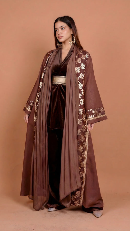 Sparkle brown kaftan