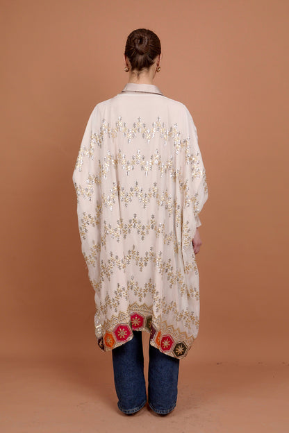 Halo - White coated Kimono + Belt