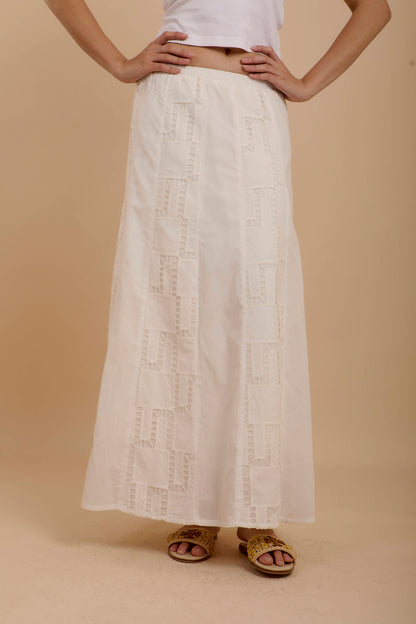 Embro squares White Skirt