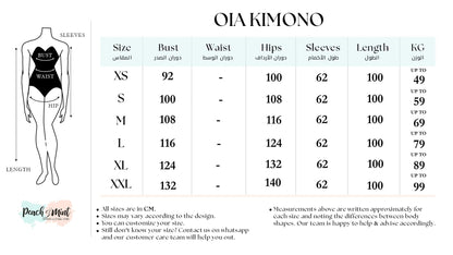 Oia Haze kimono in blue