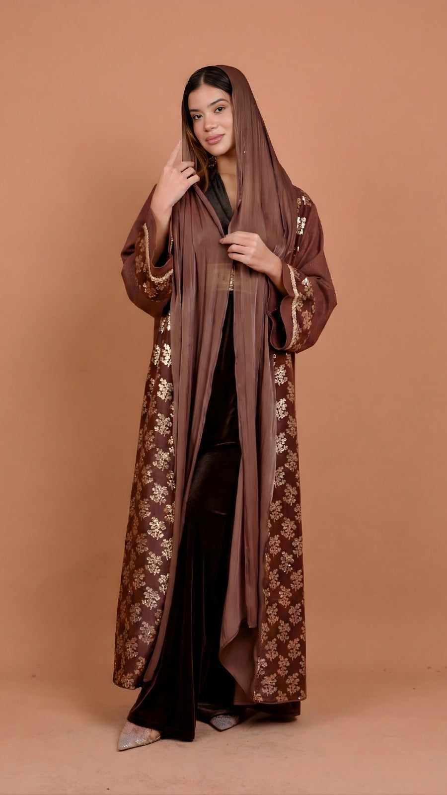Sparkle brown kaftan