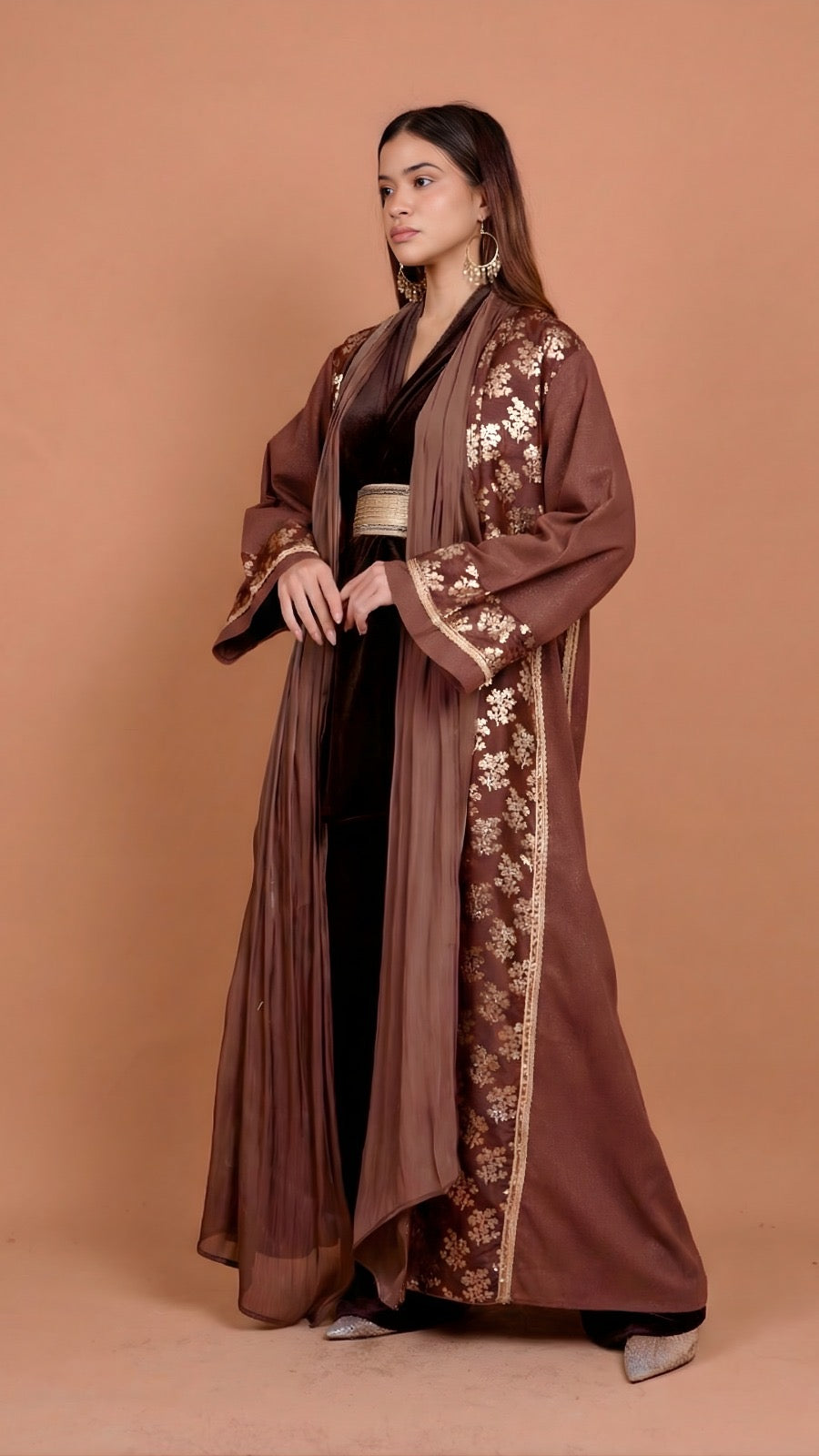 Sparkle brown kaftan