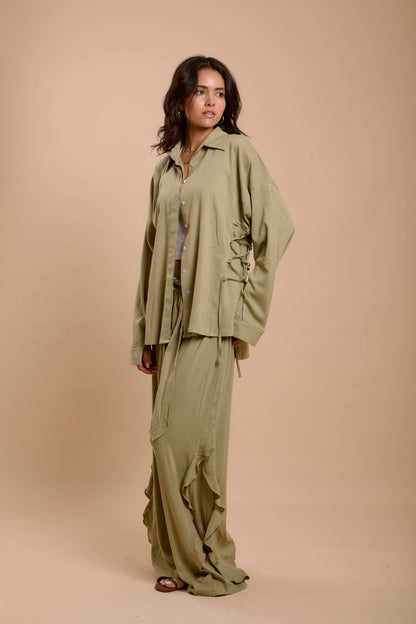 Olive Side sinching shirt