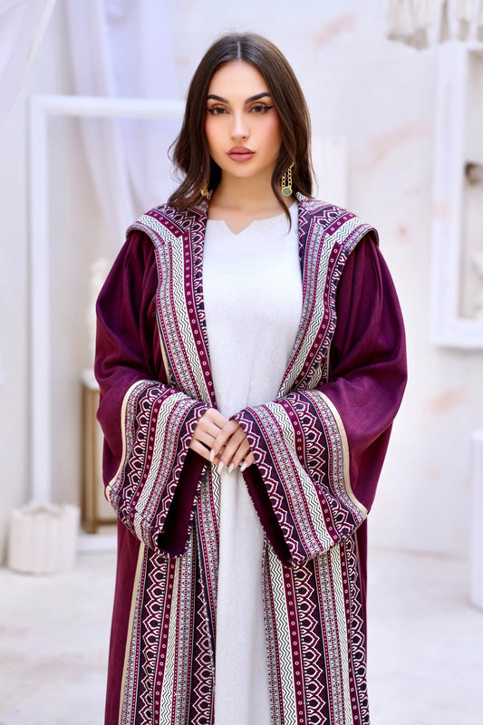 Helal Burgundy Kaftan