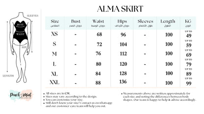 Alma Skirt in Denim blue
