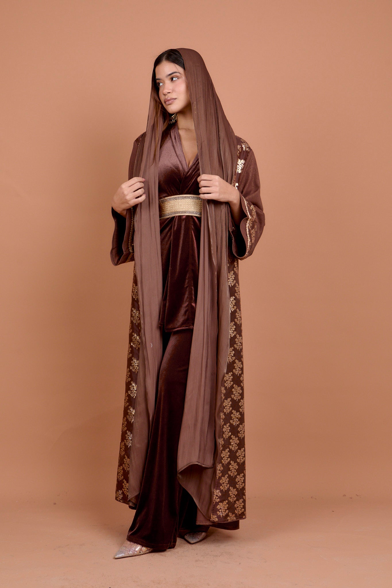 Sparkle brown kaftan
