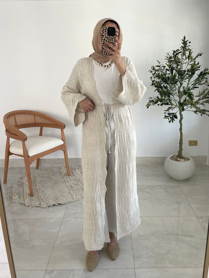 KnotWave Cardigan in Oat