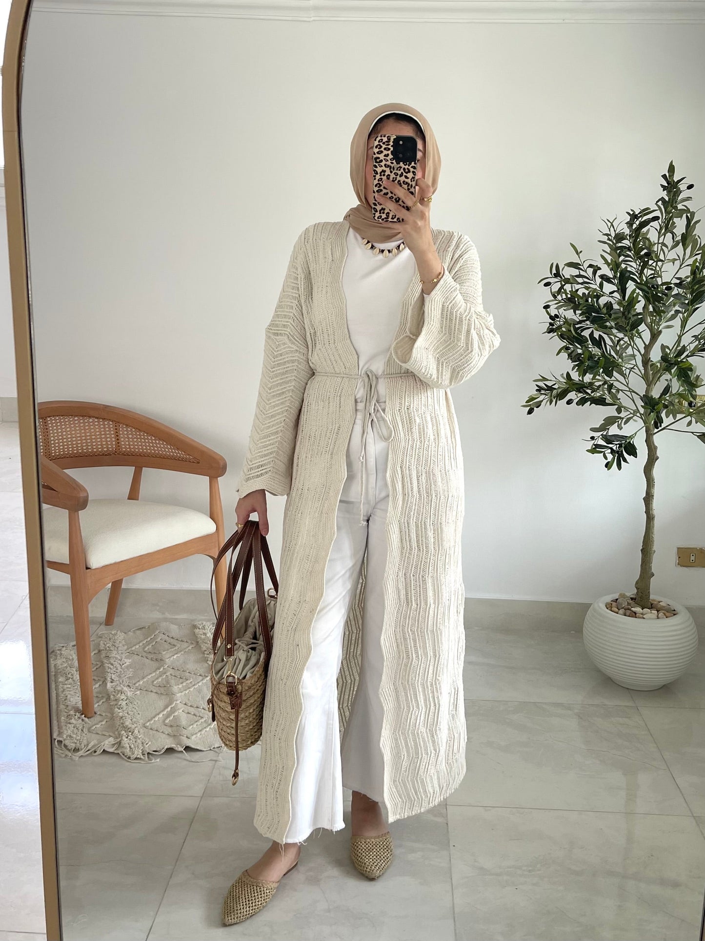 KnotWave Cardigan in Oat