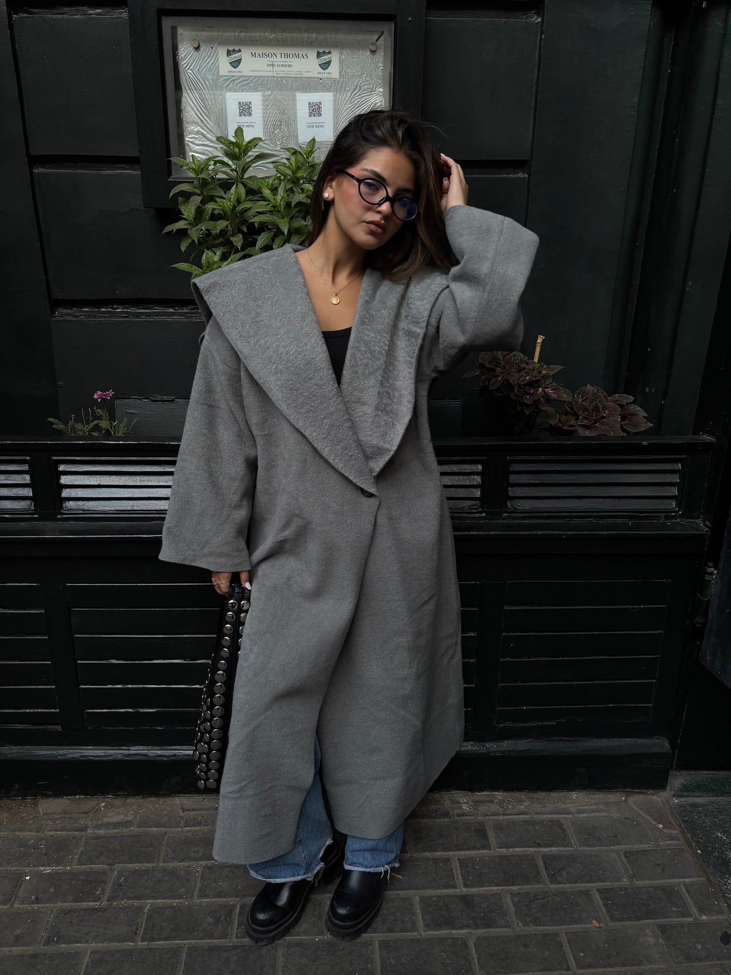 Twill Coat - Grey