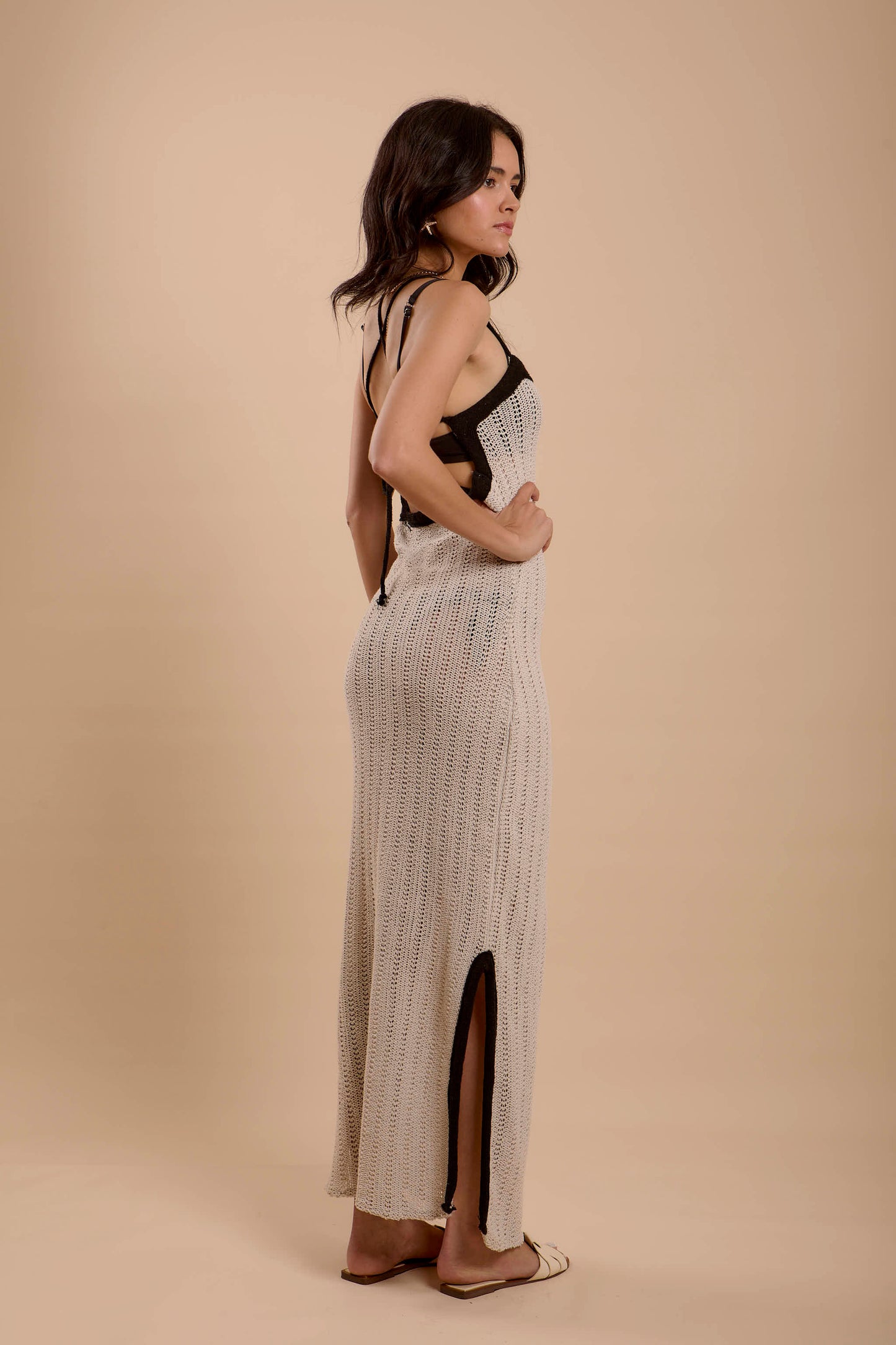 Crochet Dress Black & White
