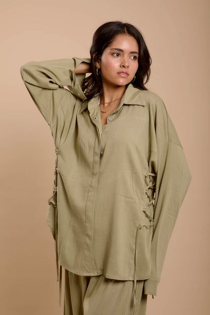 Olive Side sinching shirt