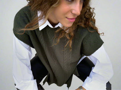 Going Places Cape in Olive green