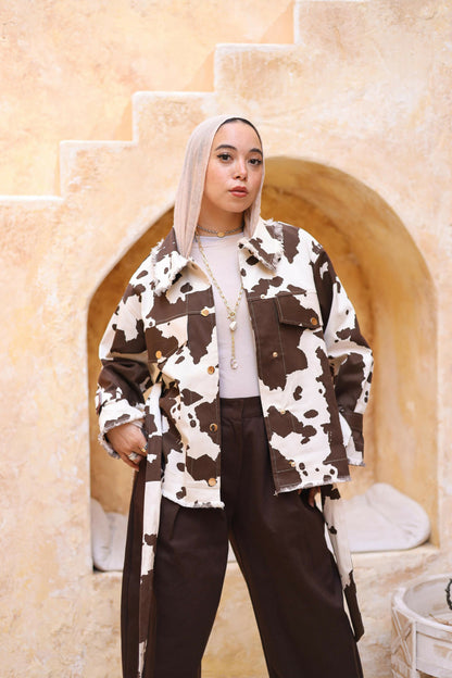 Cow Printed Jacket
