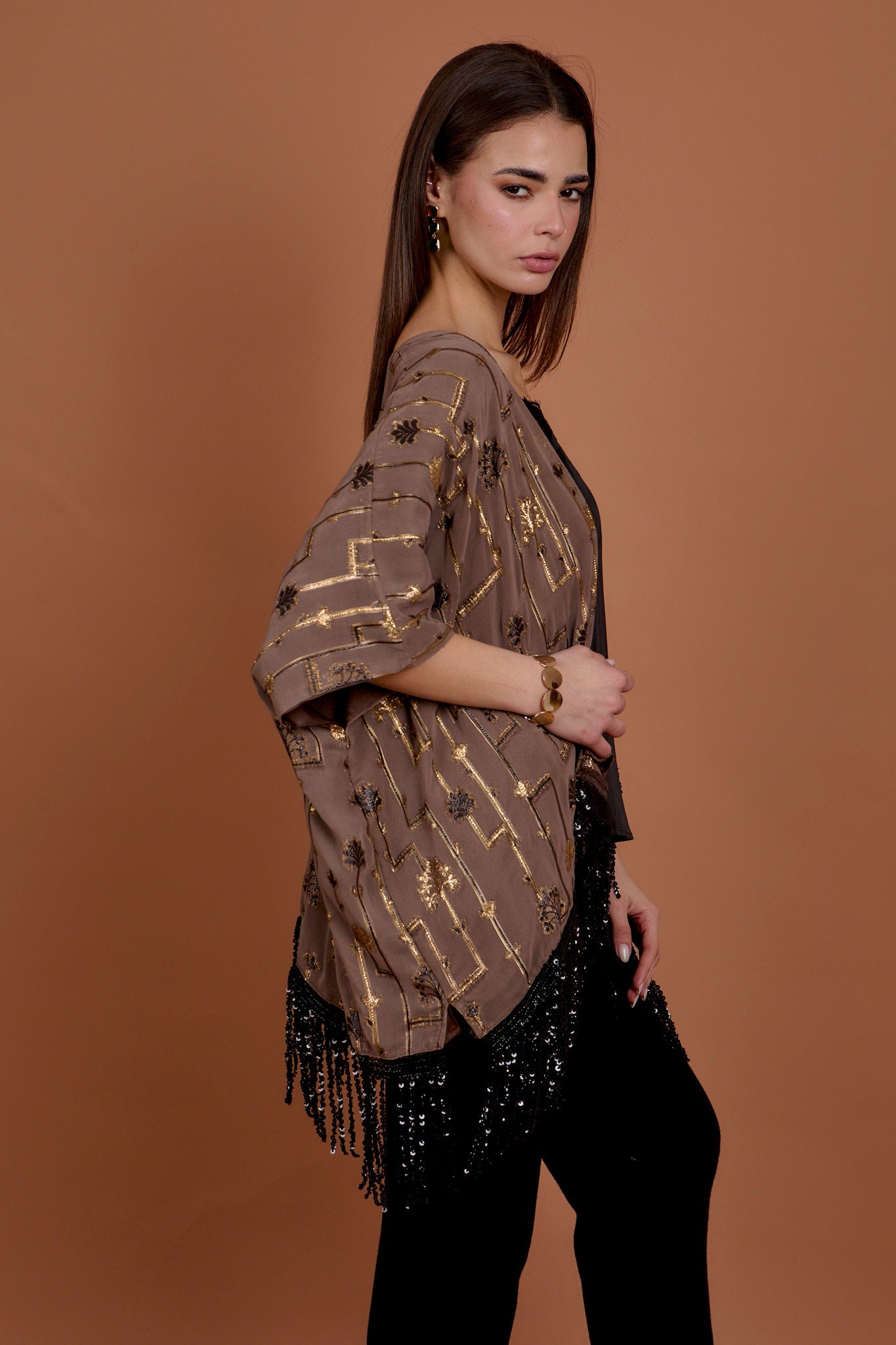 Sequins & Fringes Kimono