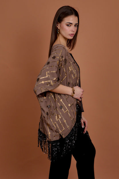 Sequins & Fringes Kimono