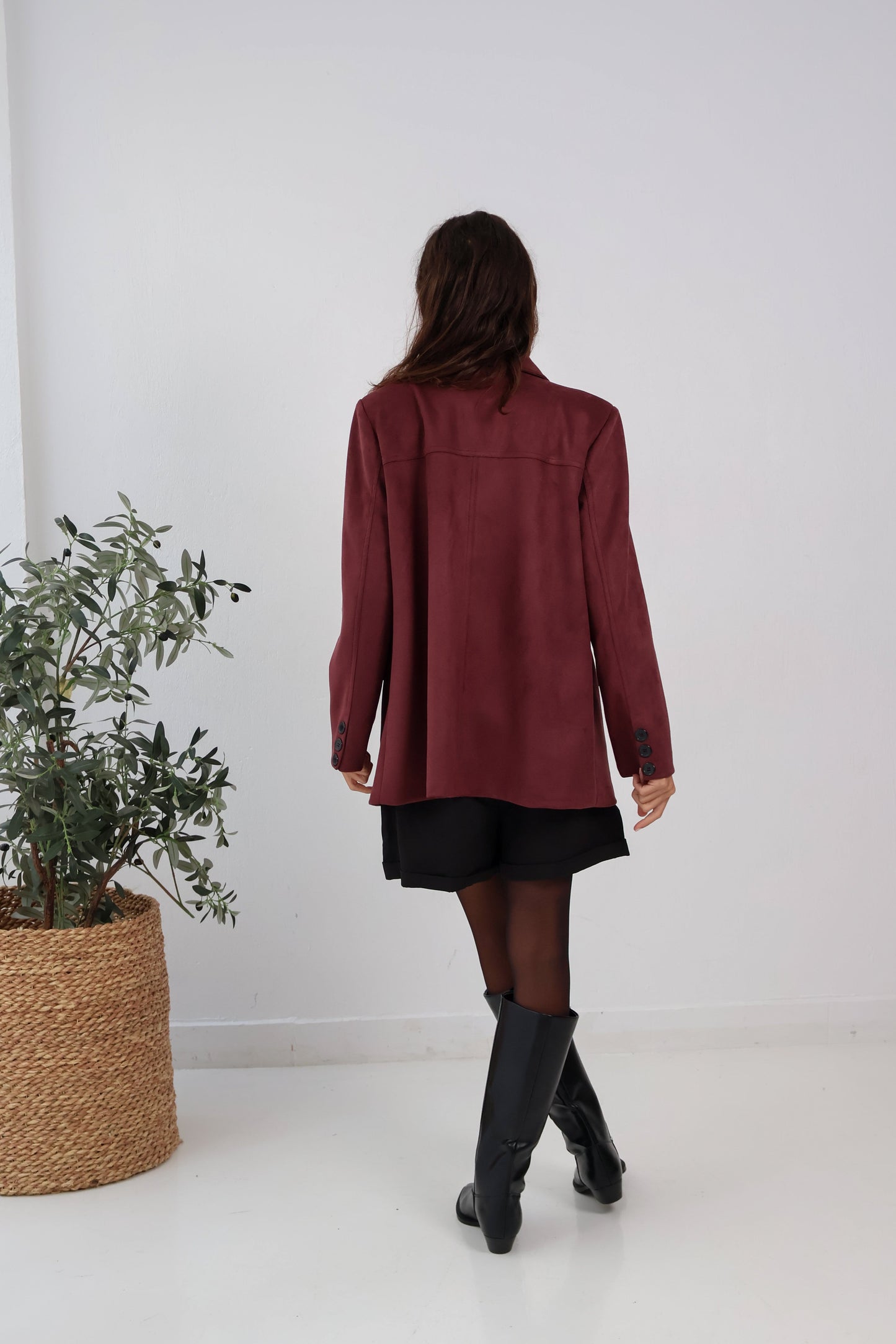 Rustline Blazer in Burgundy