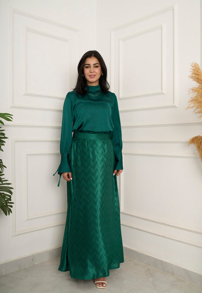Escape the ordinary blouse in Emerald