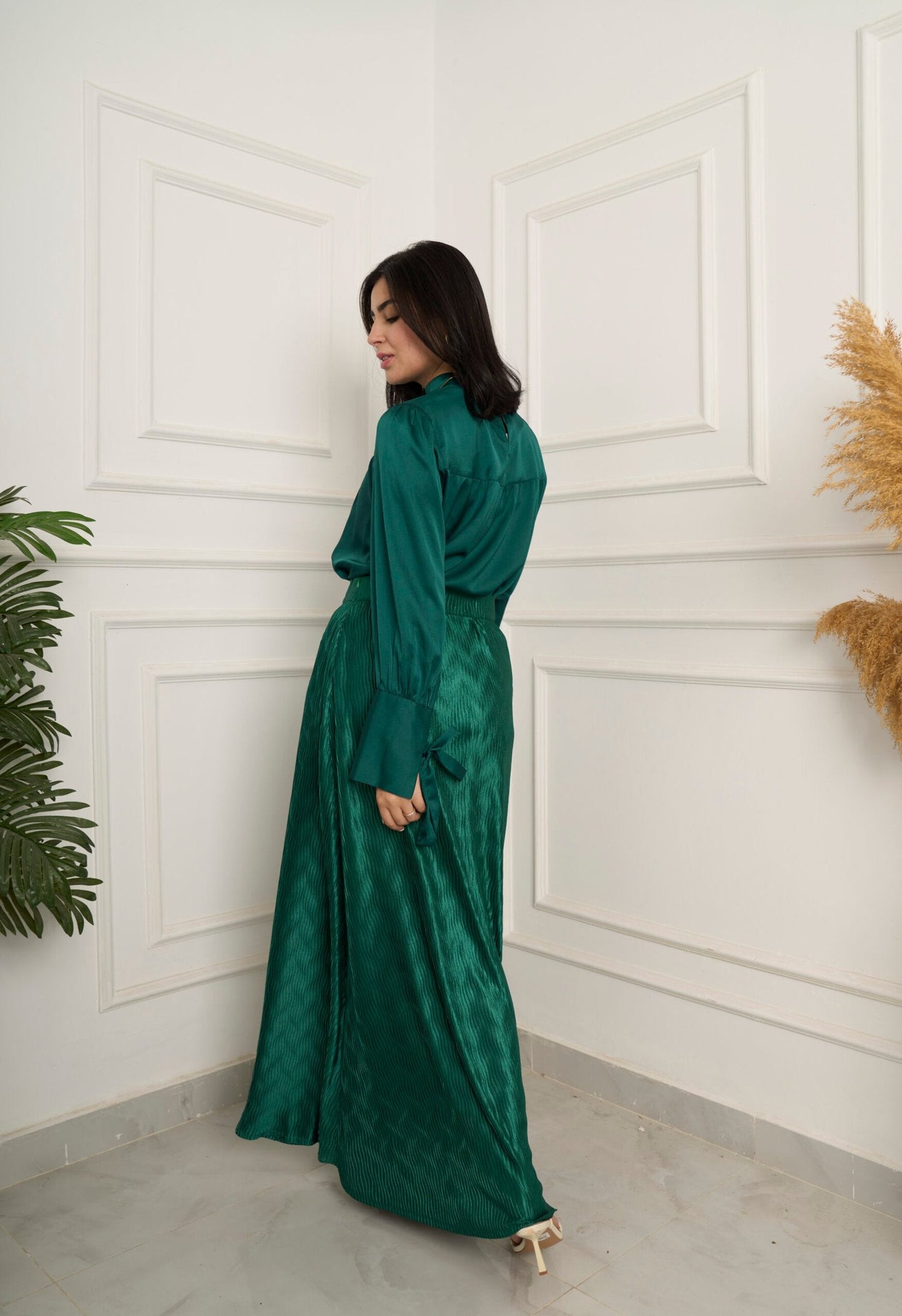 Escape the ordinary blouse in Emerald