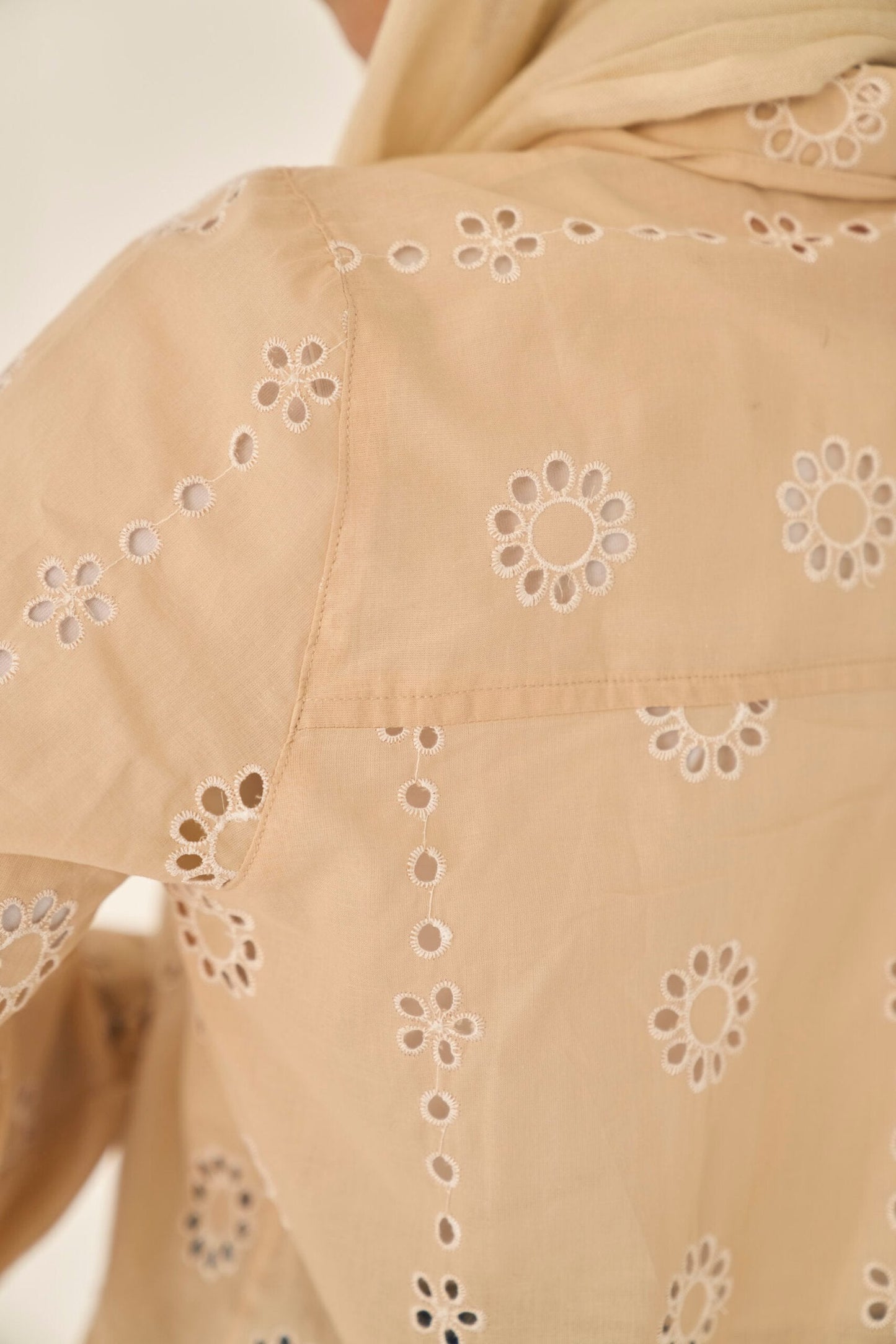 Beige flora shirt