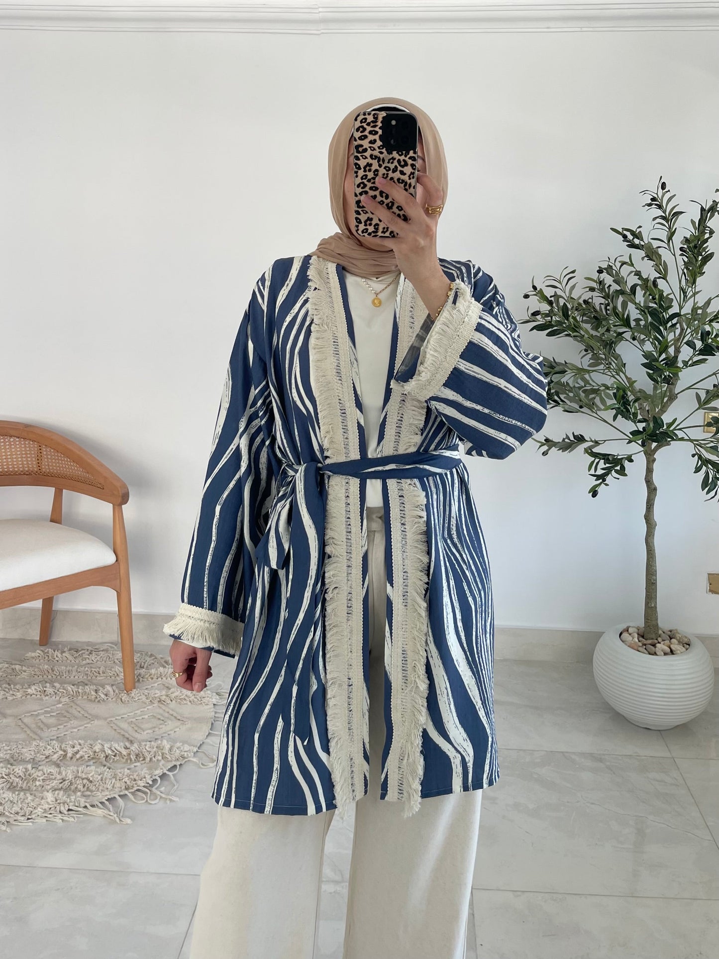 Oia Haze kimono in blue