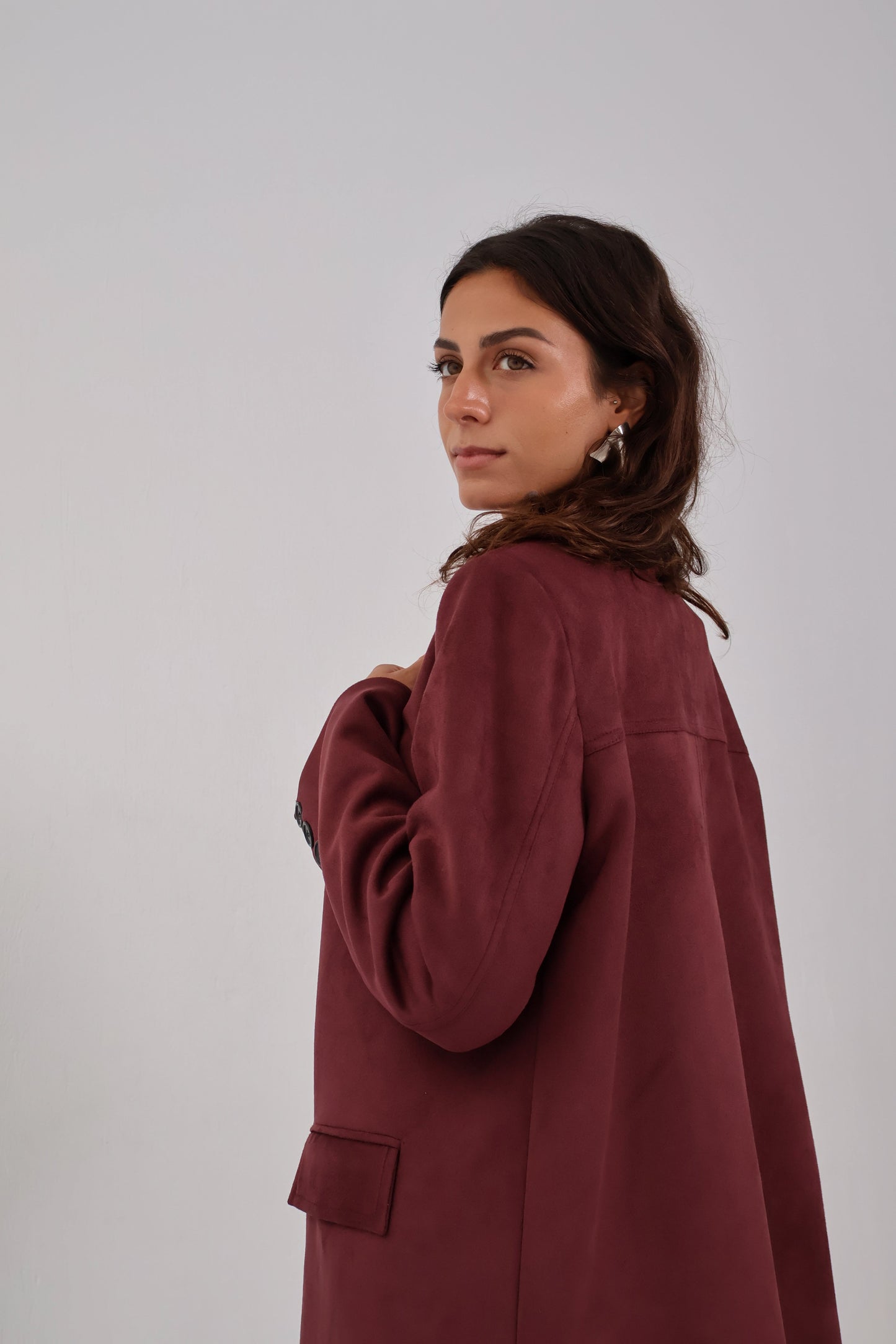 Rustline Blazer in Burgundy