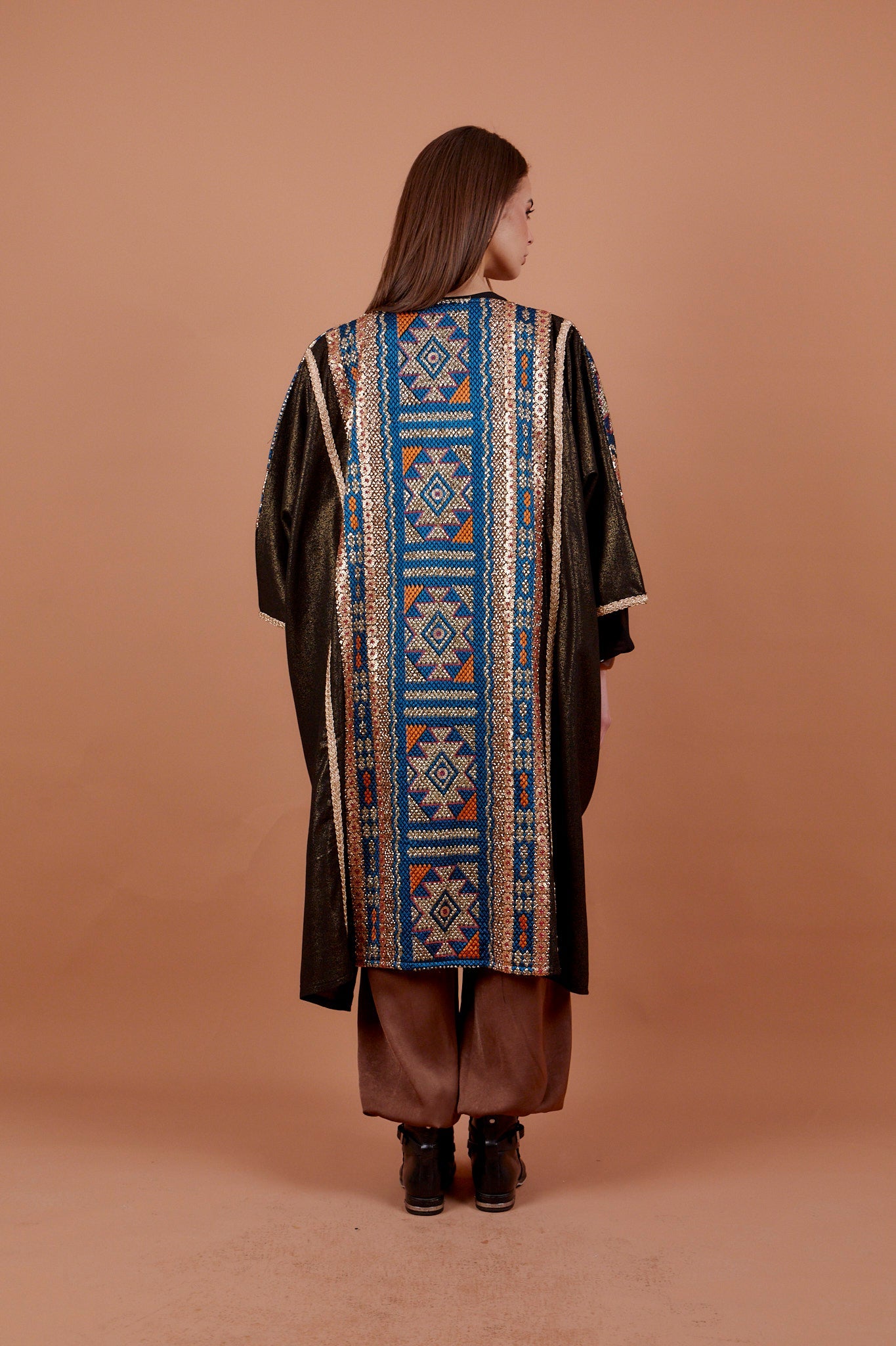 Tribal Blue & gold Kaftan