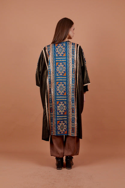 Tribal Blue & gold Kaftan