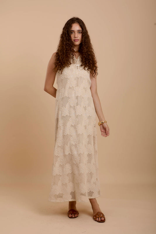 Embro Floral Crochet Dress