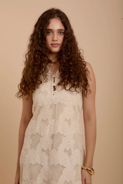 Embro Floral Crochet Dress