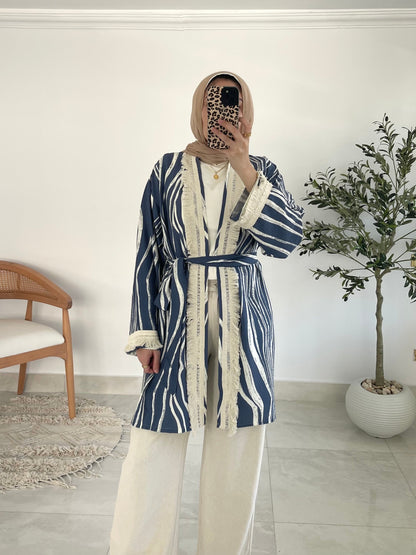 Oia Haze kimono in blue