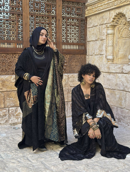 Royal Black x Gold Kaftan