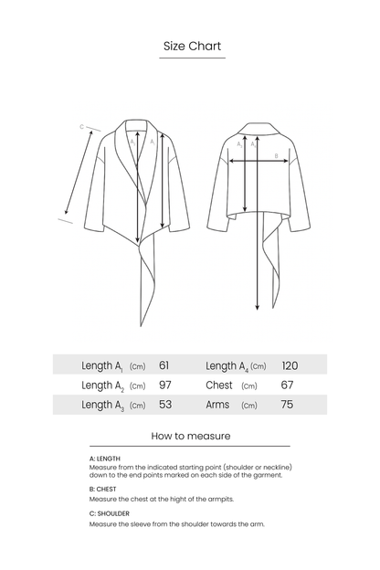 Scarfed Wool Jacket - Grey