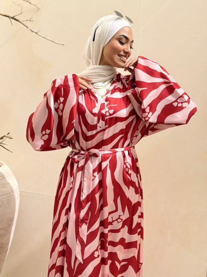 Wild At Heart Dress Red/Pink