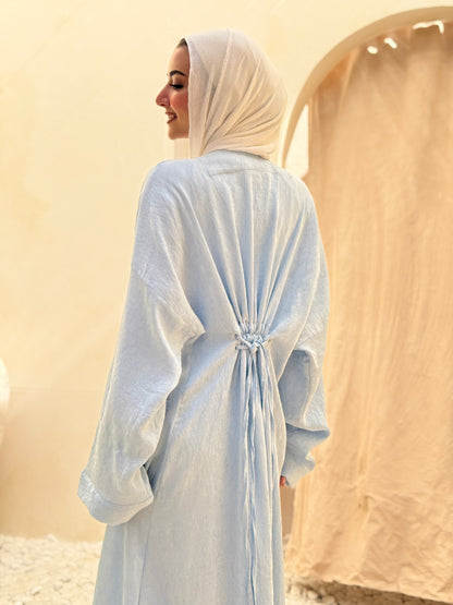 Feminine Fusion Dress In Delicate Blue