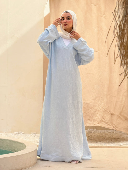 Feminine Fusion Dress In Delicate Blue