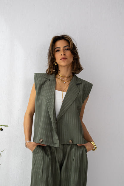 Sandbar Linen Set in Olive