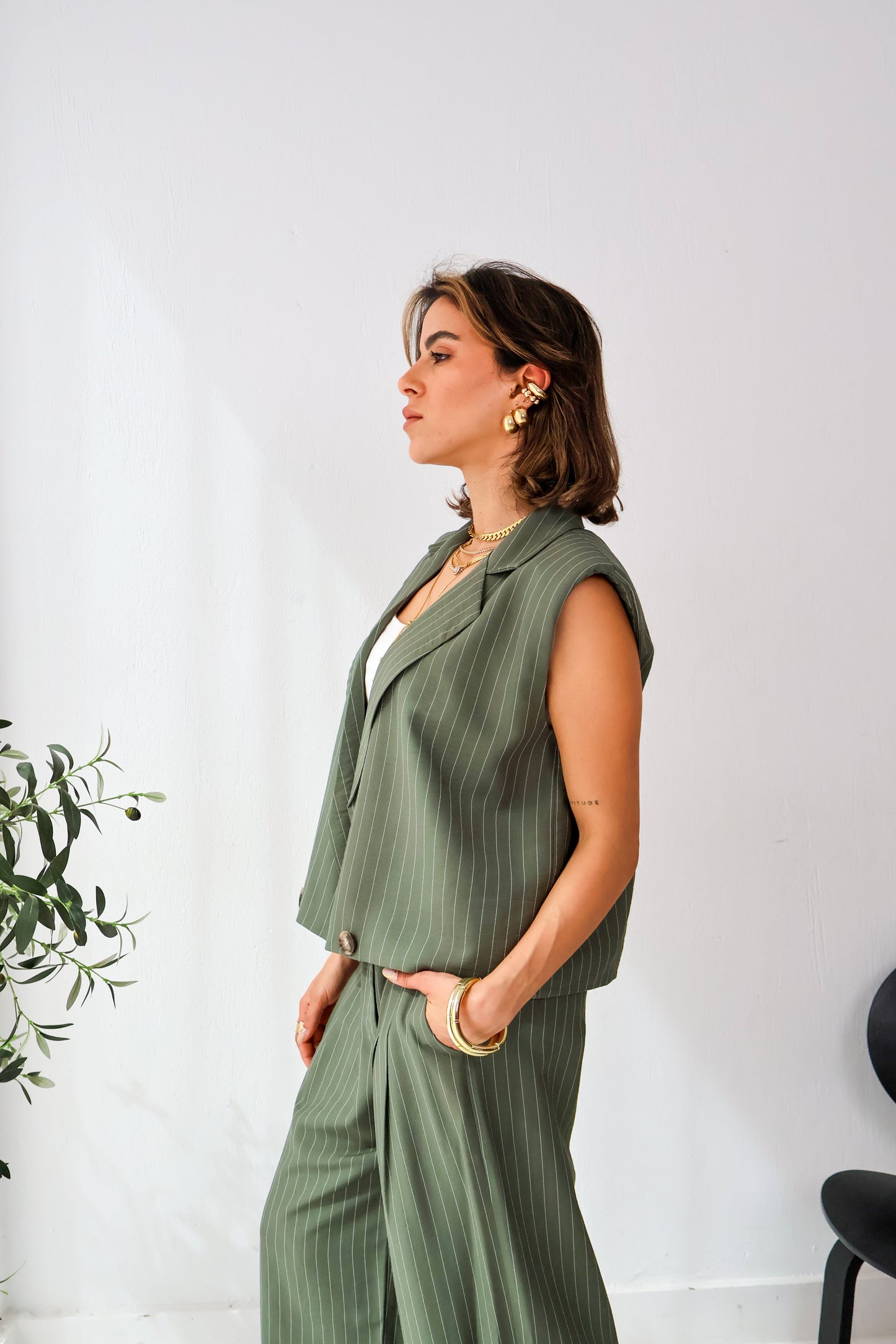 Sandbar Linen Set in Olive