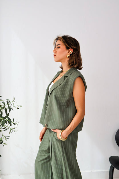 Sandbar Linen Set in Olive