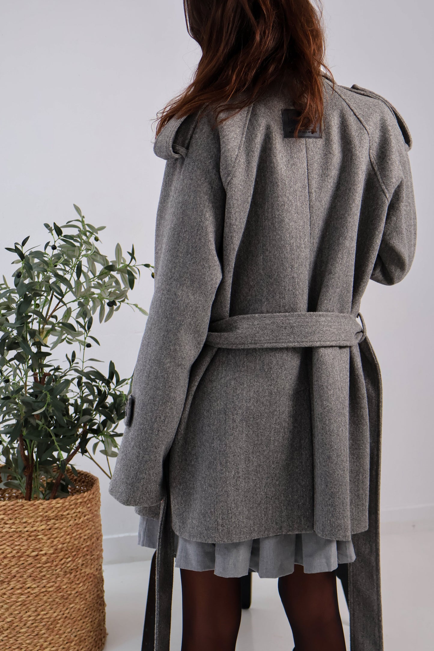 Duskline Trench Coat in Dark Grey
