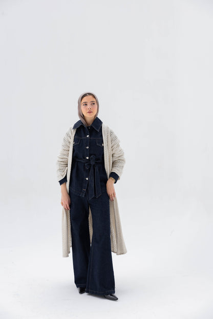 Softline Knit Cardigan in Cream