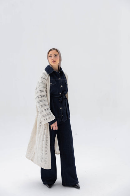 Softline Knit Cardigan in Cream