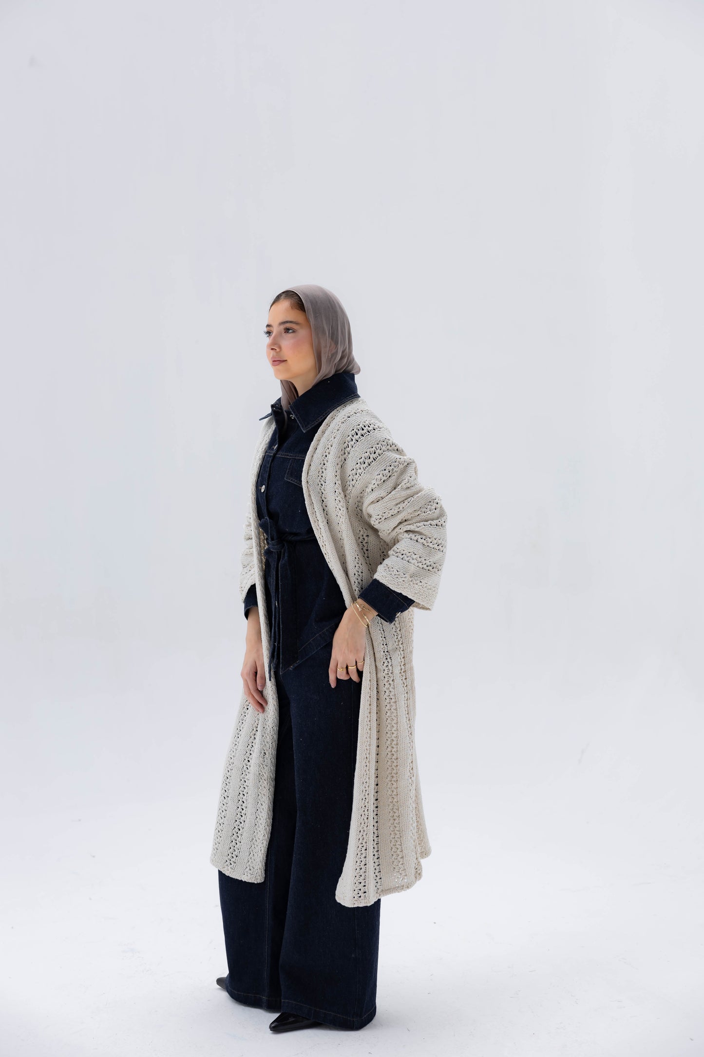 Softline Knit Cardigan in Cream