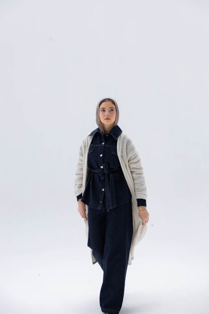 Softline Knit Cardigan in Cream