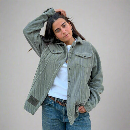 City Velvet Jacket in Olive
