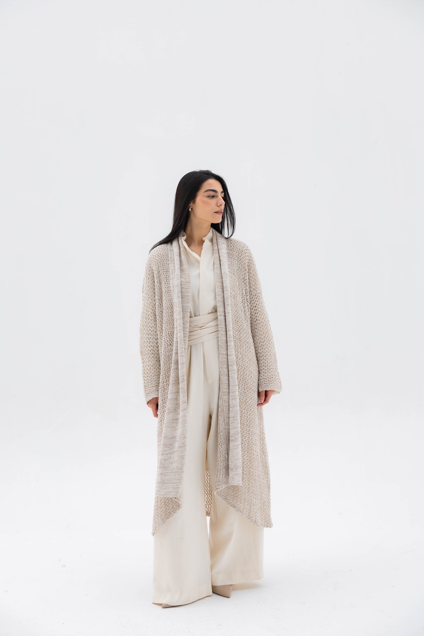 The Haze Cardigan in Beige
